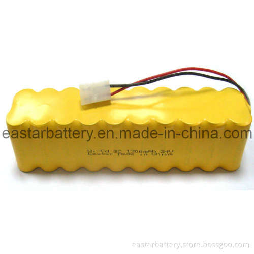 NiCd Battery Pack 24V 1300mAh Sub C Size NiCd Battery